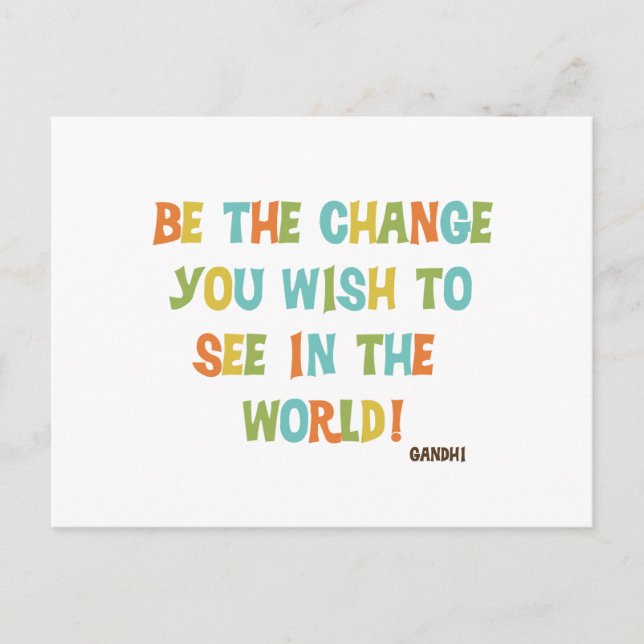 Postal Sea El Cambio Que Desee Ver (Anverso)