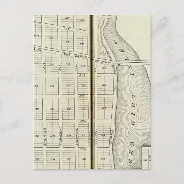 Postal Sea Girt y Spring Lake Beach, Condado de Monmouth (Anverso)