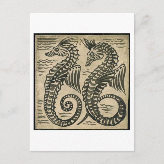 Postal Sea-Horse (con papel) (Anverso)