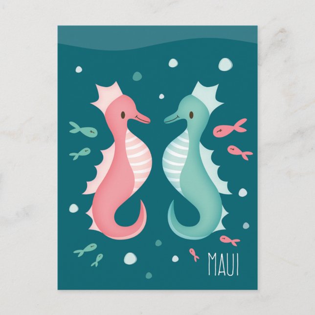 Postal "Sea Horse Maui" (Anverso)