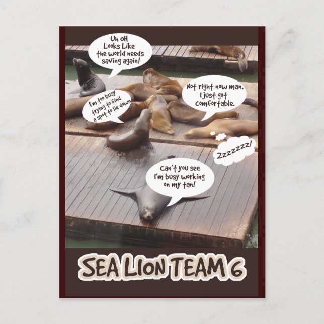 Postal Sea Lion Team Six (Anverso)