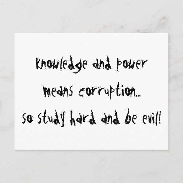 Postal Sea malvado (Anverso)