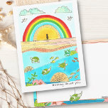 Postal Sea Turtle Adventure Happy Place Piensa en ti<br><div class="desc">Obra de arte original con un mar lleno de felices y pacíficas tortugas marinas que desfilan a través de un colorido océano. ¡Se puede personalizar por completo! Sólo tienes que hacer clic en "personalizar" para añadir un mensaje. Si necesitas ayuda, por favor contacta conmigo en designsbytiffanyduffy@outlook.com - ¡Estoy feliz de...</div>