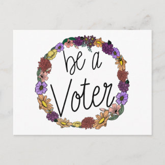 Postal Sea una corona floral para votantes
