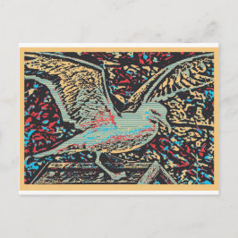 Postal Seagull Woodcut