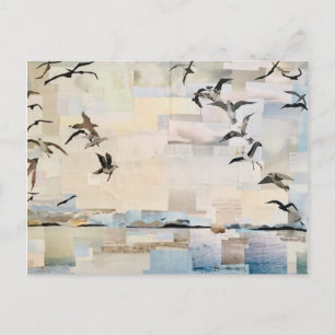 Postal SeaGulls in Flight" Corta papel de Willowcatdesign