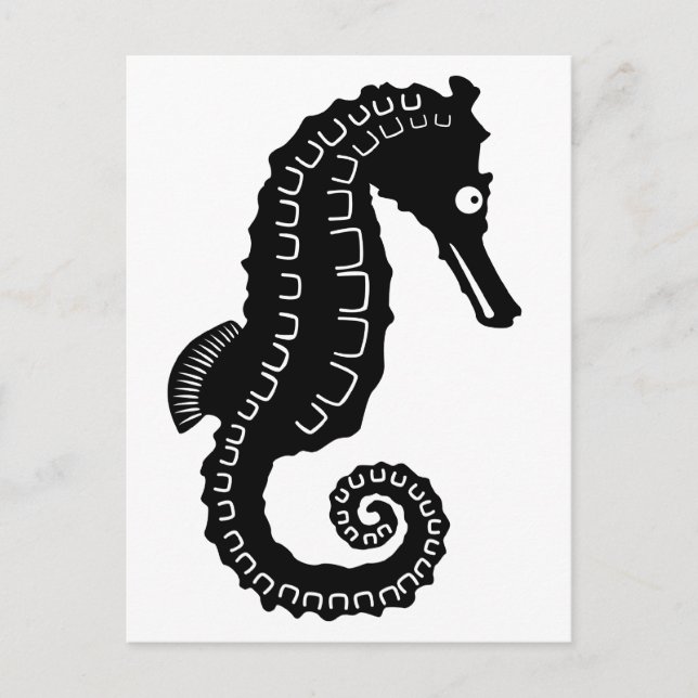 Postal Seahorse Silhouette (Anverso)