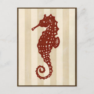 Postal Seahorse Silhouette
