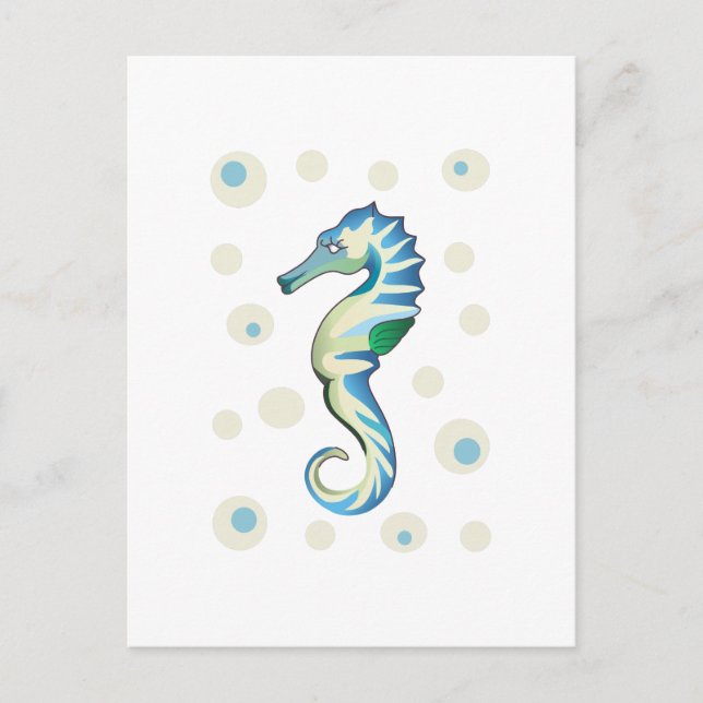 POSTAL SEAHORSE Y BURBUJAS (Anverso)