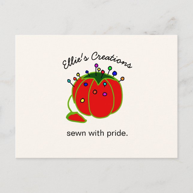 Postal Seamstress Red Pin Cushion Seamstress No Postcar (Anverso)