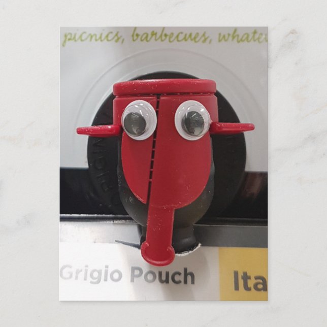 Postal Sean el bolso del vino de las ovejas… (Anverso)