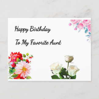 Postal Searcy Floral design Happy Birthday Aunt 