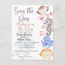 Seas the Day Baby Shower Invitation