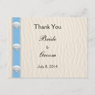 Postal Seashell Beach Wedding Gracias