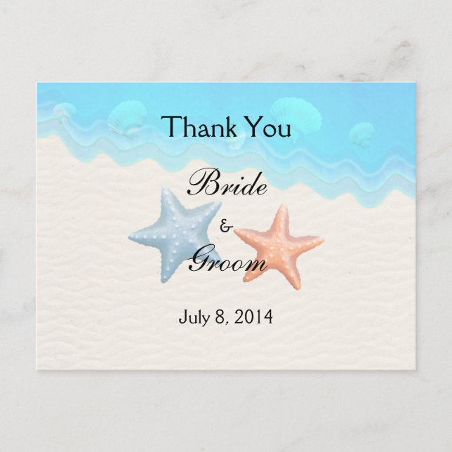 Postal Seashells Beach Gracias (Anverso)