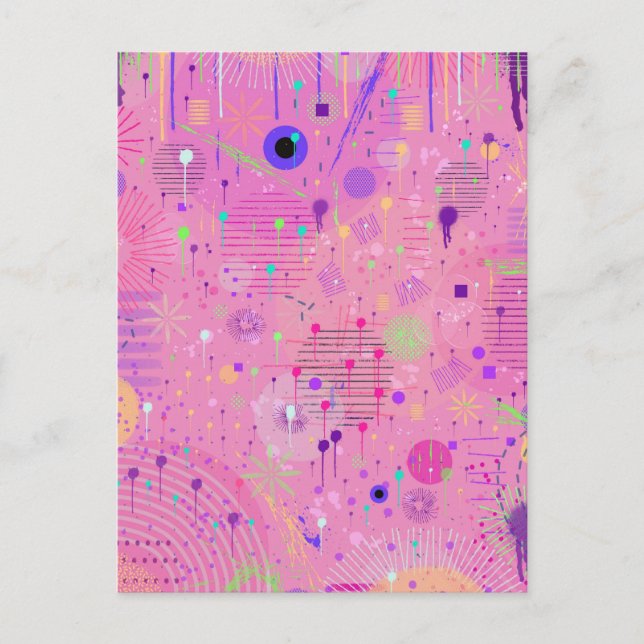 Postal Seasonal Fruit Salad: Abstract Painting (Anverso)