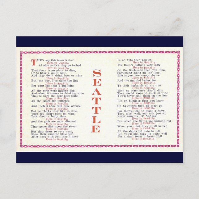 Postal Seattle (Anverso)