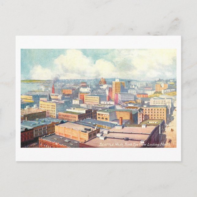 Postal Seattle antiguo, Washington (Anverso)