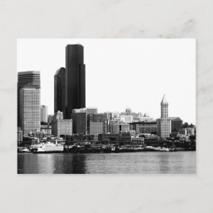 Postal Seattle en B&W
