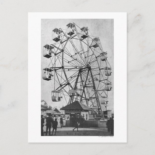 Postal Seattle, Ferris de la Expo Washington Yukon-Pacifi (Anverso)