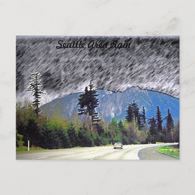 Postal Seattle Rain (Anverso)
