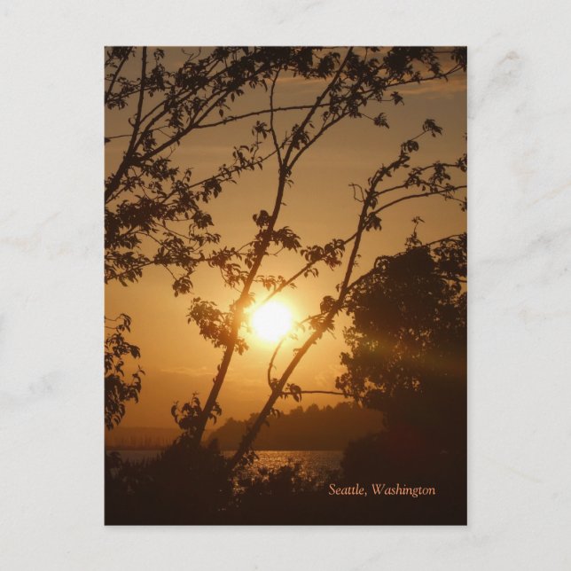 Postal Seattle Sunset (Anverso)