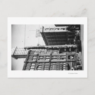 Postal Seattle, un tótem indio en la plaza del Pionero