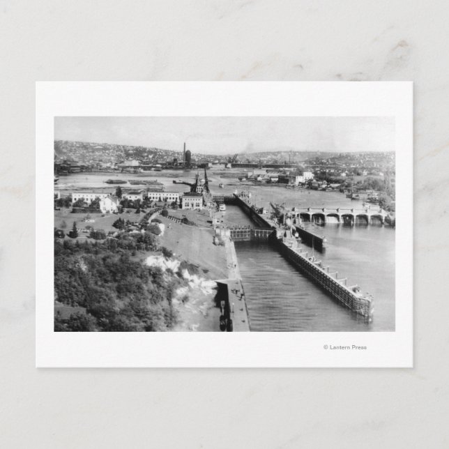 Postal Seattle, WA Gobierno de EE. UU. bloquea la vista d (Anverso)