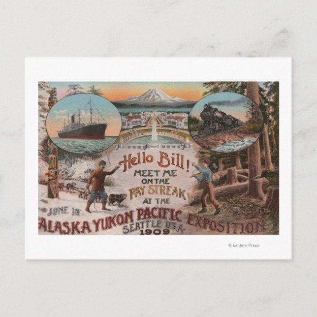 Postal Seattle, WAAD para la Expo del Pacífico de Alaska  (Anverso)