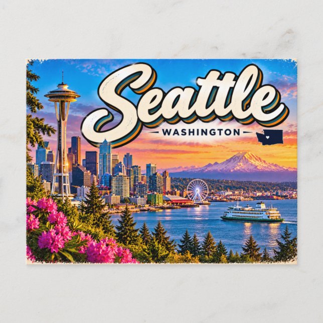 Postal Seattle, Washington (Anverso)