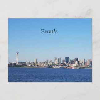 Postal Seattle Washington mira la ciudad desde el agua