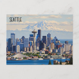 Postal Seattle Washington Mt Rainier
