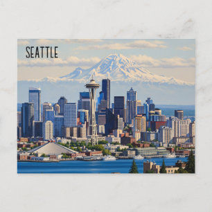 Postal Seattle Washington Mt Rainier