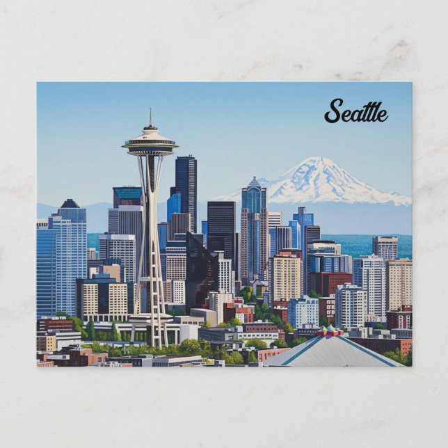 Postal Seattle Washington Mt Rainier (Anverso)