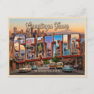 Postal Seattle Washington Viajes