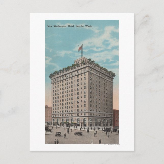 Postal Seattle, WAView del Washington Hotel (Anverso)