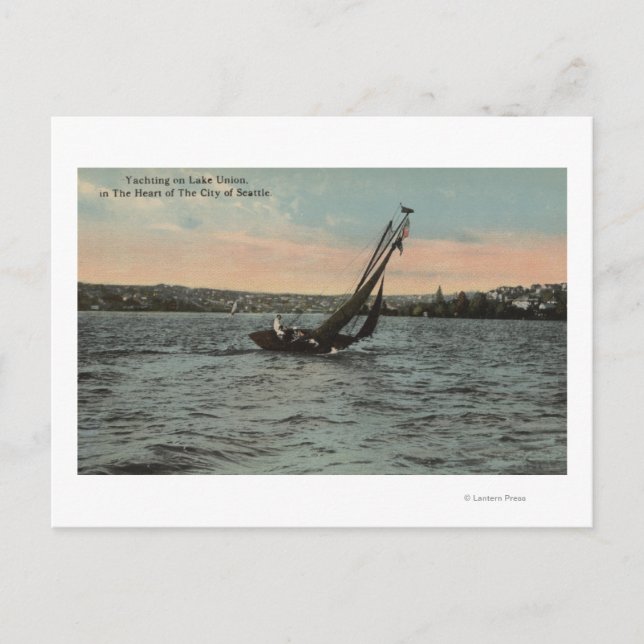 Postal Seattle, WAYachting en Lake Union (Anverso)