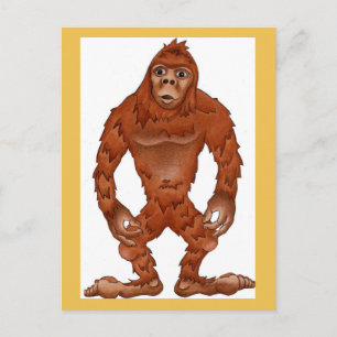 Postal Sebastian sasquach, bigfoot yeti
