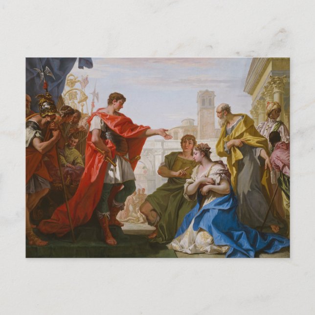 Postal Sebastiano Ricci - El continente de la ciencia (Anverso)