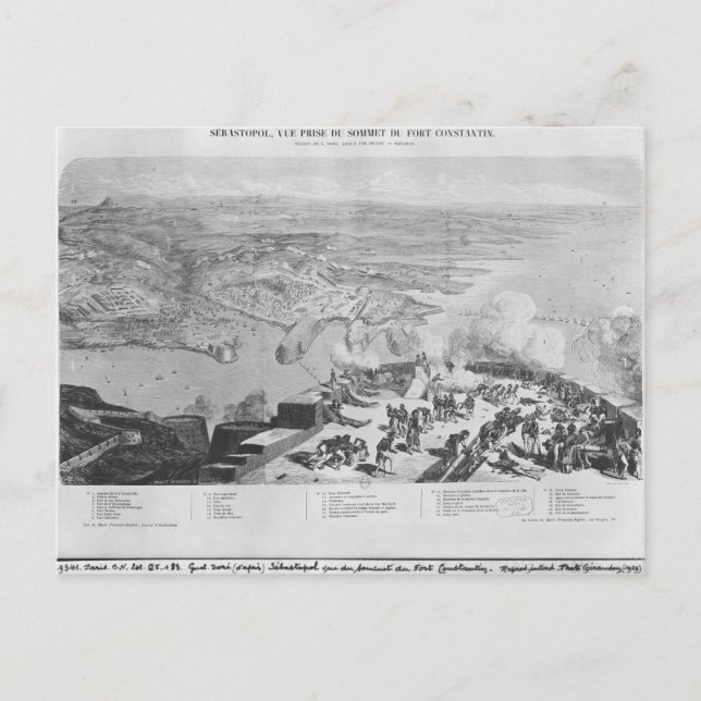 Postal Sebastopol del Fuerte Constantin (Anverso)