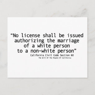 Postal Sección 60 del Código Civil de California Frente d