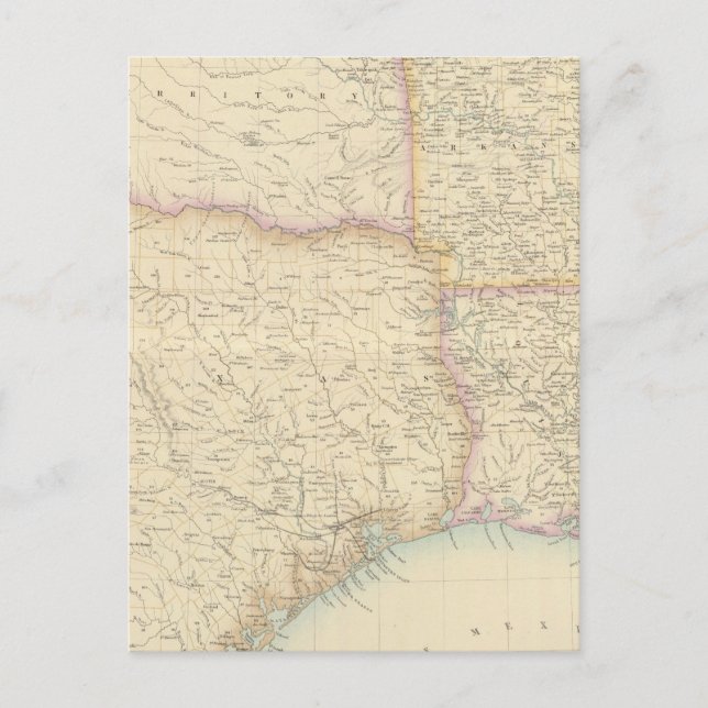 Postal Sección Central Sur de los Estados Unidos (Anverso)