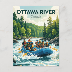 Postal Sección de descenso en aguas bravas del río Ottawa