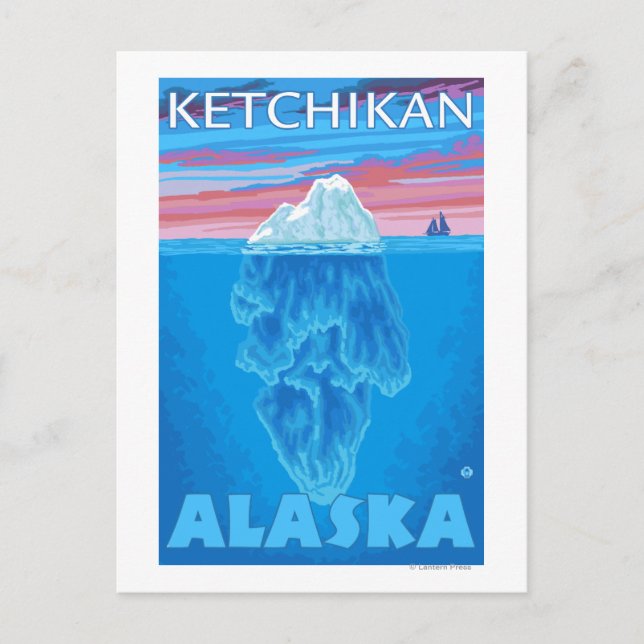 Postal Sección de Iceberg - Ketchikan, Alaska (Anverso)