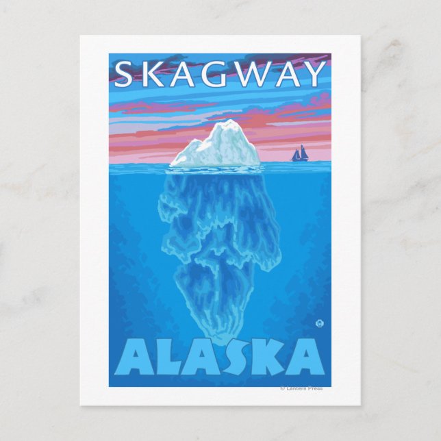 Postal Sección de Iceberg - Skagway, Alaska (Anverso)