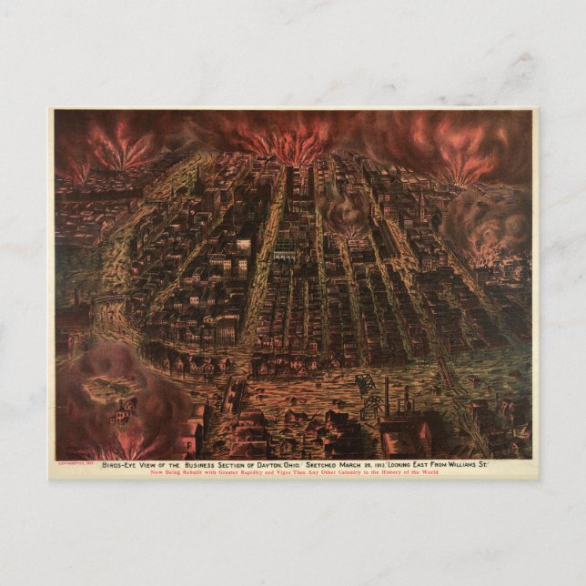 Postal Sección de Negocios de Dayton, Ohio (1913) (Anverso)