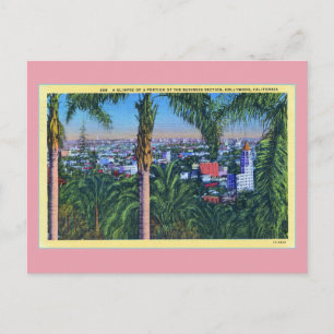 Postal Sección de negocios de época Hollywood CAL