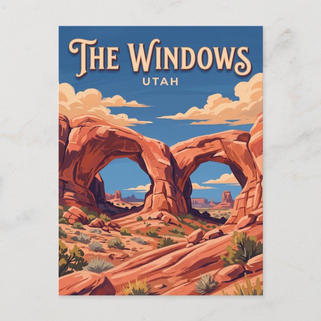 Postal Sección de Ventanas Moab Utah (Anverso)