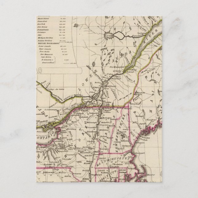 Postal Sección Norte Estados Unidos (Anverso)