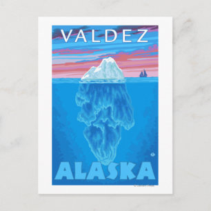 Postal Sección representativa del iceberg - Valdez,